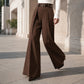 Elegante wijde pijpen broek voor dames met vallende stof
