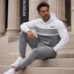 🔥Gratis verzending✈️Heren casual colour-block hoodie en broek set