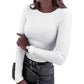✨ Tijdloze Basic 🤎 Klassiek Geribd Gebreid Dames Shirt met Ronde Hals – Zacht, Comfortabel & Veelzijdig