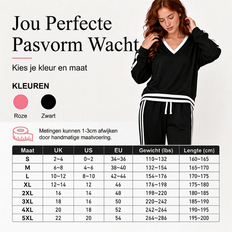 ✨ Chic Comfort 🤎 Dames V-Hals Pullover & Wijde Pijpen Broek Set – Zacht, Elegant & Comfortabel