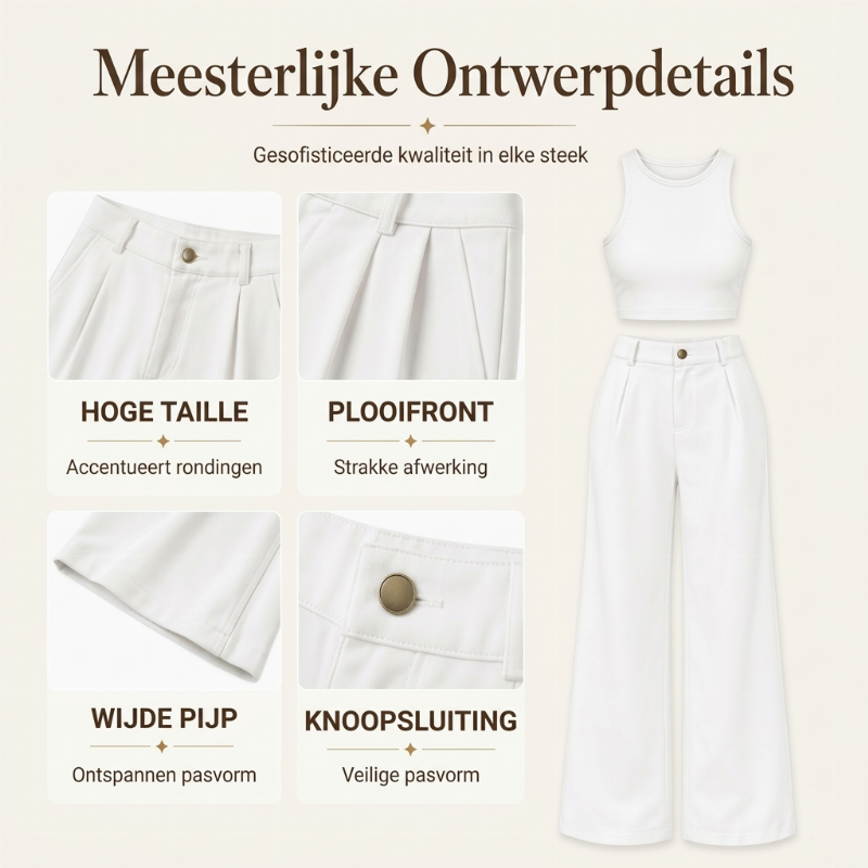 ✨ Tijdloze Favoriet 👖 Dames Hoge Taille Pantalon met Rechte Pijpen – Elegant, Comfortabel & Veelzijdig