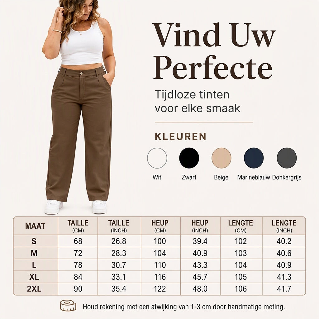 ✨ Tijdloze Favoriet 👖 Dames Hoge Taille Pantalon met Rechte Pijpen – Elegant, Comfortabel & Veelzijdig