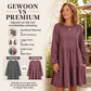 🍂 Vintage Chic ✨ Dames Ribfluwelen Jurk met Lange Mouwen – Zacht, Elegant & Tijdloze Herfststijl