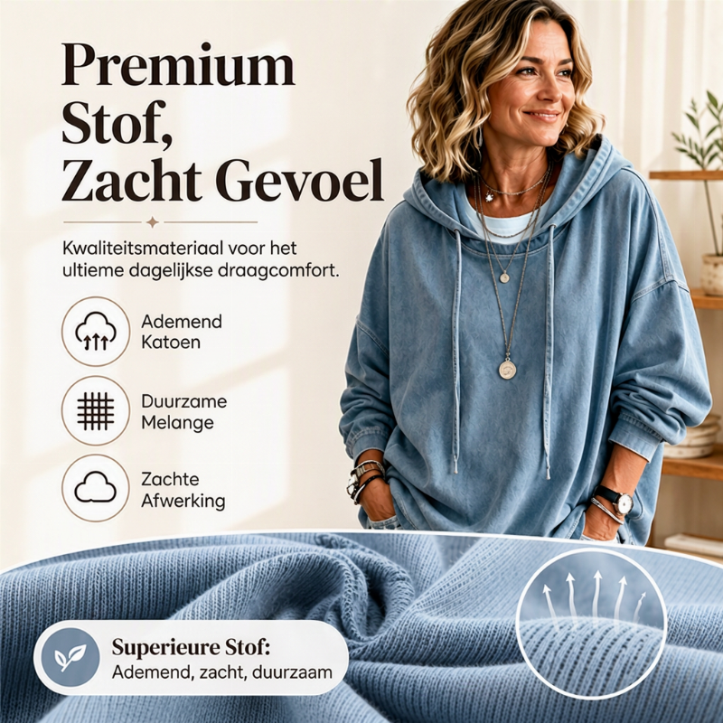 🔥Gratis verzending✈️Casual denimhoodie voor dames