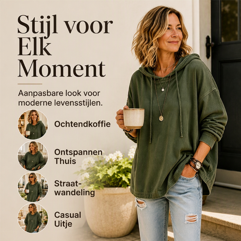 🔥Gratis verzending✈️Casual denimhoodie voor dames