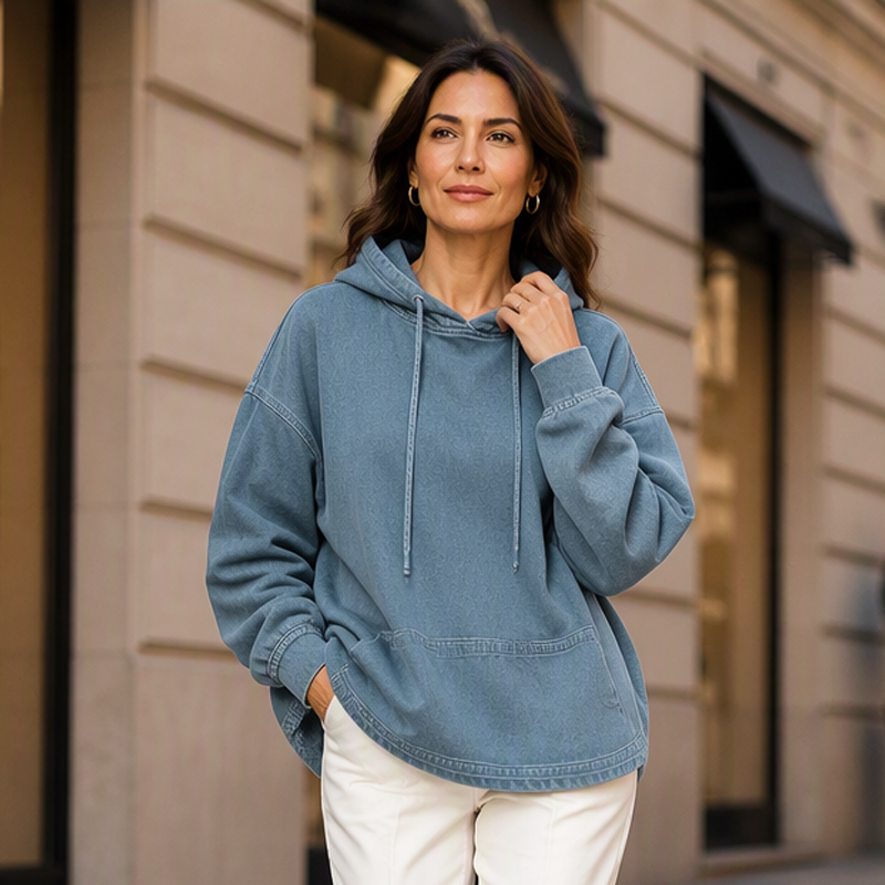 🔥Gratis verzending✈️Casual denimhoodie voor dames