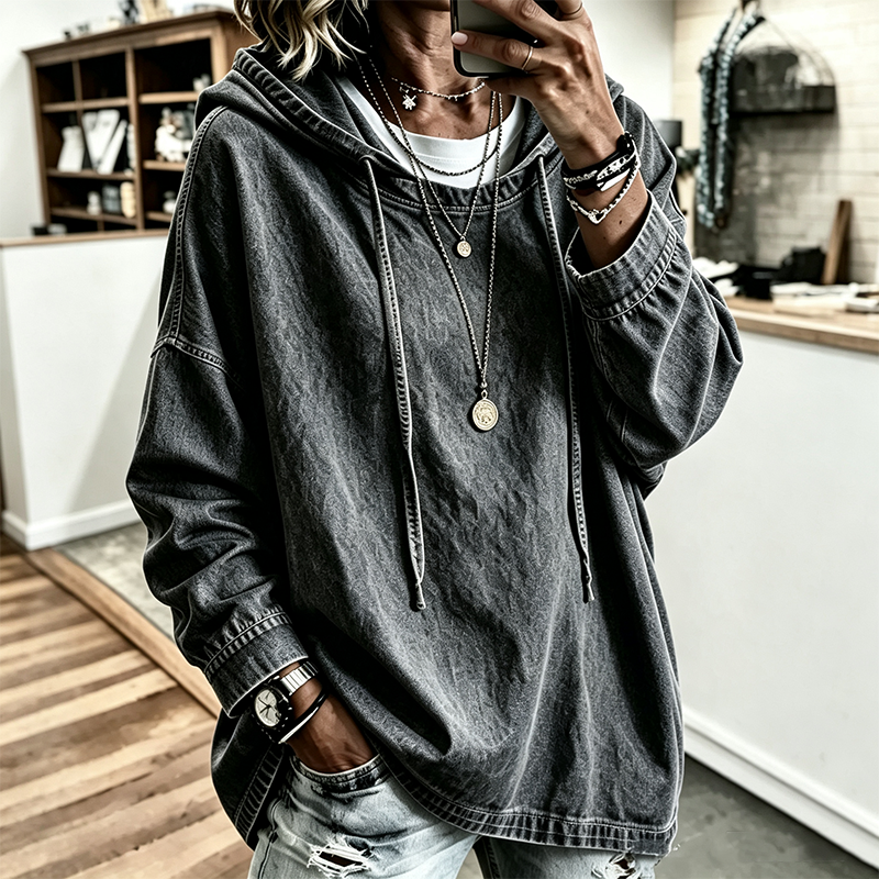 🔥Gratis verzending✈️Casual denimhoodie voor dames