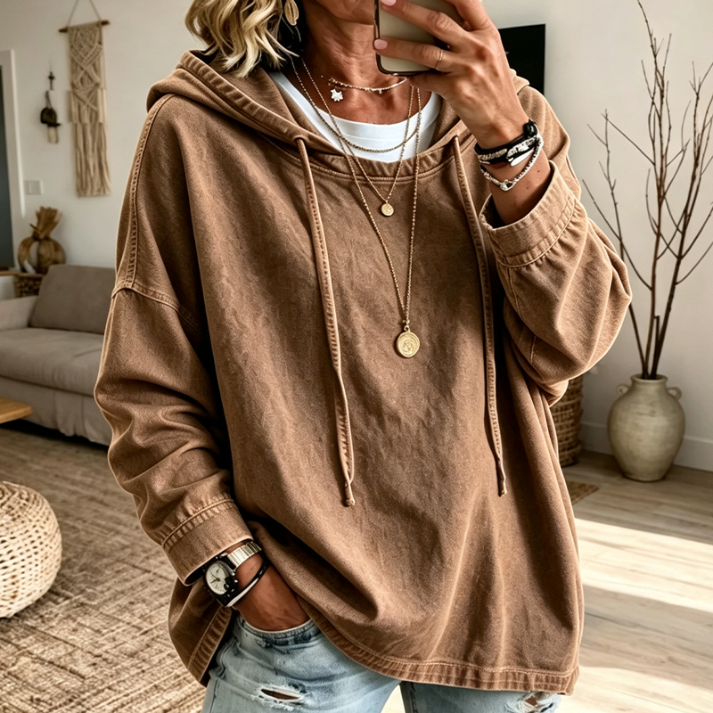 🔥Gratis verzending✈️Casual denimhoodie voor dames