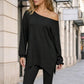 😍Off-shoulder top voor dames met splitzoom