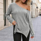 😍Off-shoulder top voor dames met splitzoom