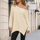 😍Off-shoulder top voor dames met splitzoom