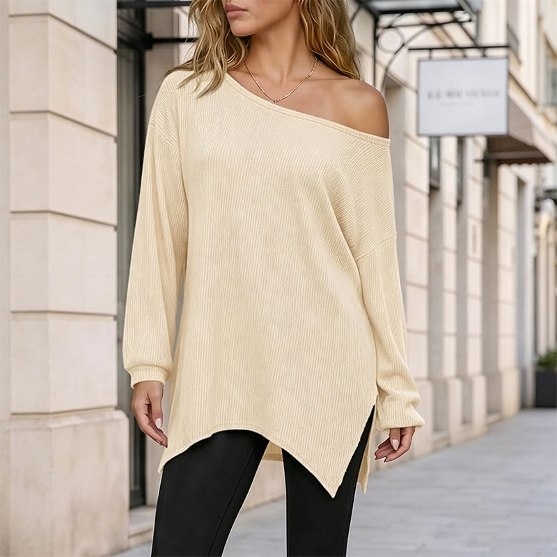 😍Off-shoulder top voor dames met splitzoom