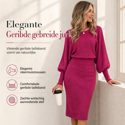 🔥Gratis verzending✈️ Dames Gebreide Jurk met Lange Mouwen – Zacht, Comfortabel & Stijlvol voor Elke Dag