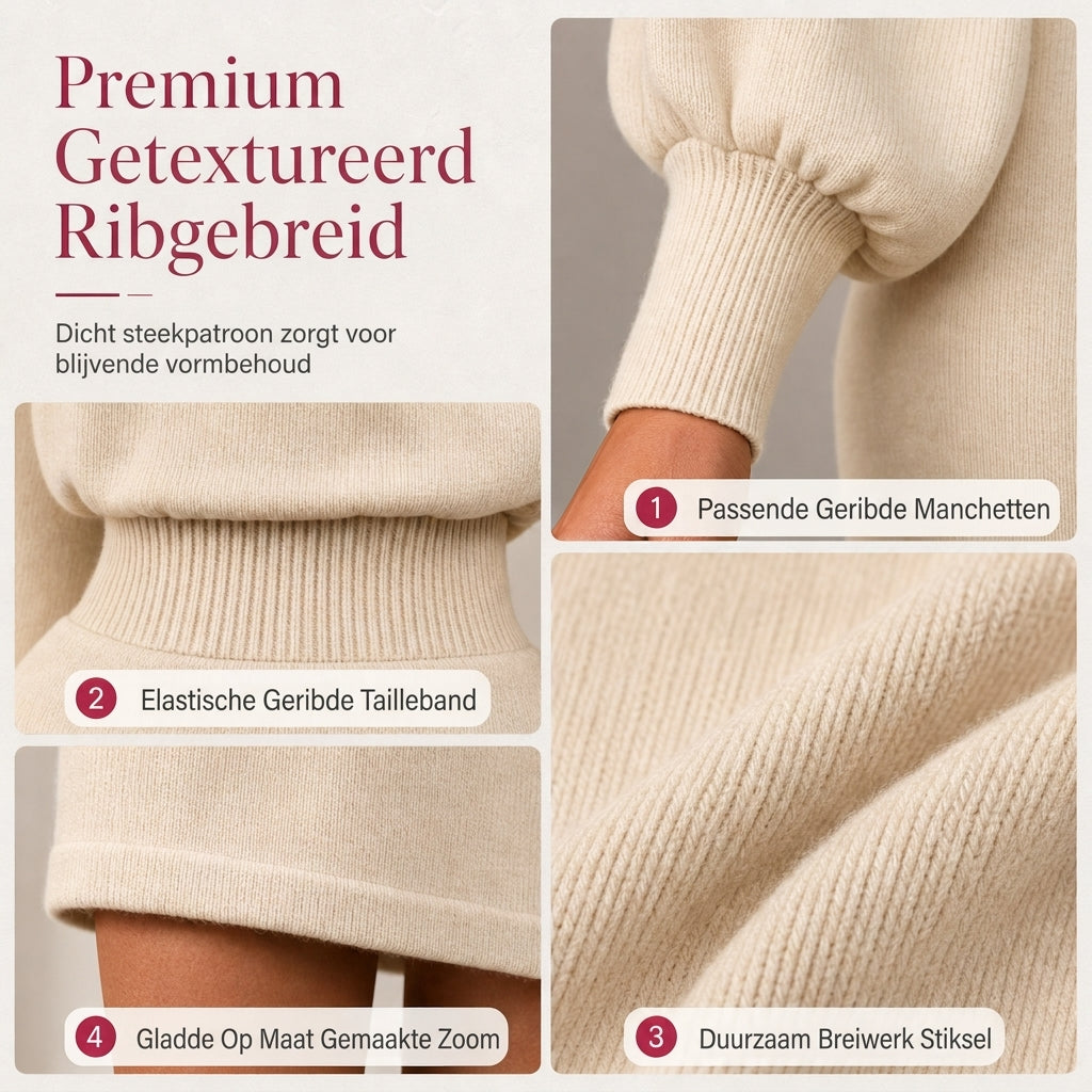 🔥Gratis verzending✈️ Dames Gebreide Jurk met Lange Mouwen – Zacht, Comfortabel & Stijlvol voor Elke Dag