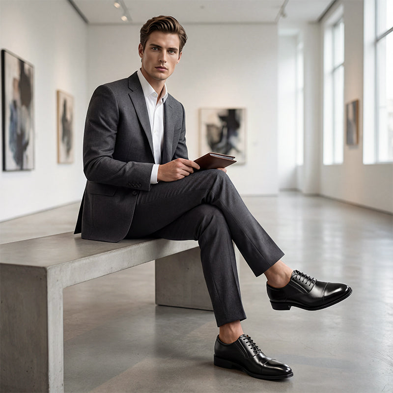 👔👞Heren zakelijke leren herenschoenen formele stijl✨ | Korting nu beschikbaar!