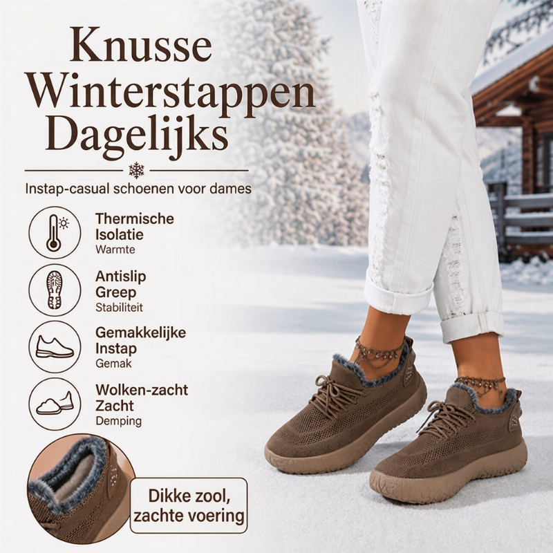 🔥 Vandaag Extra Voordelig - Casuele winterschoenen met pluche voering voor dames ✨ pluche voering warm casual model dagelijks gebruik