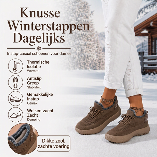 🔥 Vandaag Extra Voordelig - Casuele winterschoenen met pluche voering voor dames ✨ pluche voering warm casual model dagelijks gebruik