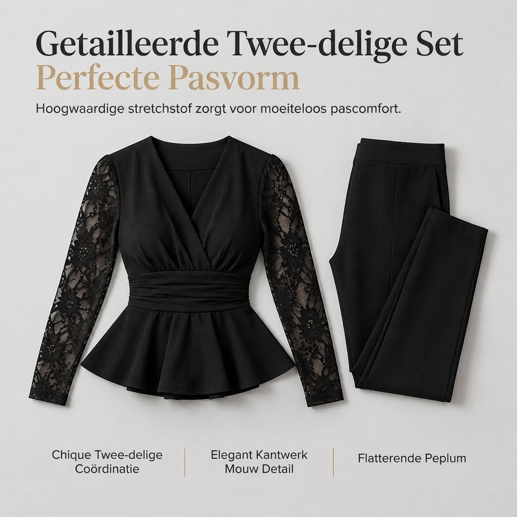 🔥 Vandaag Extra Voordelig - Chique tweedelige broekenset voor dames ✨ chique snit complete set kwaliteitsmateriaal