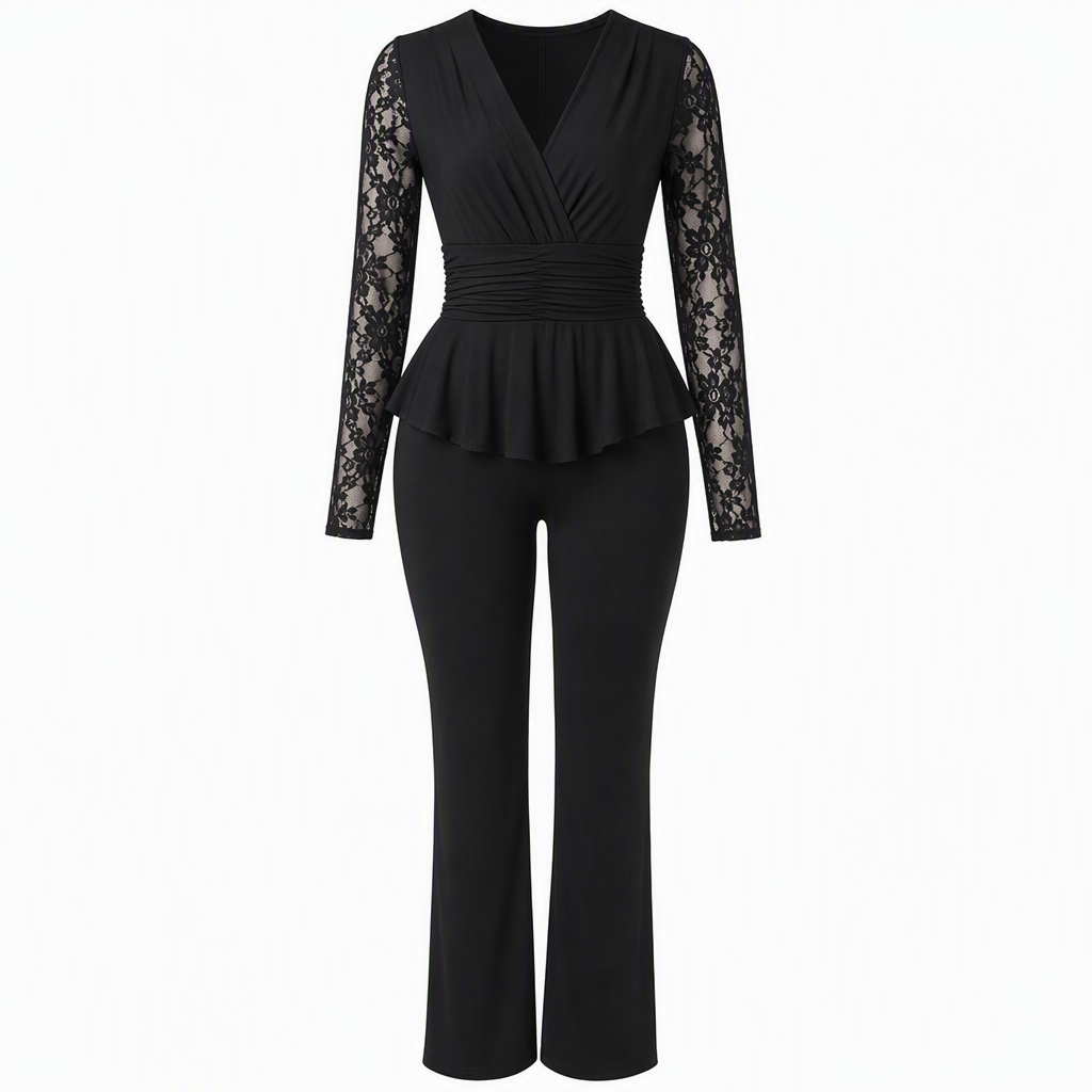 🔥 Vandaag Extra Voordelig - Chique tweedelige broekenset voor dames ✨ chique snit complete set kwaliteitsmateriaal