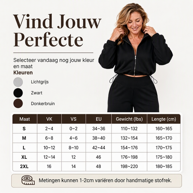 🔥Gratis verzending✈️Dames cropped sweatshirt met rits en wijde broek set ✨ cropped rits top wijde broek trendy set