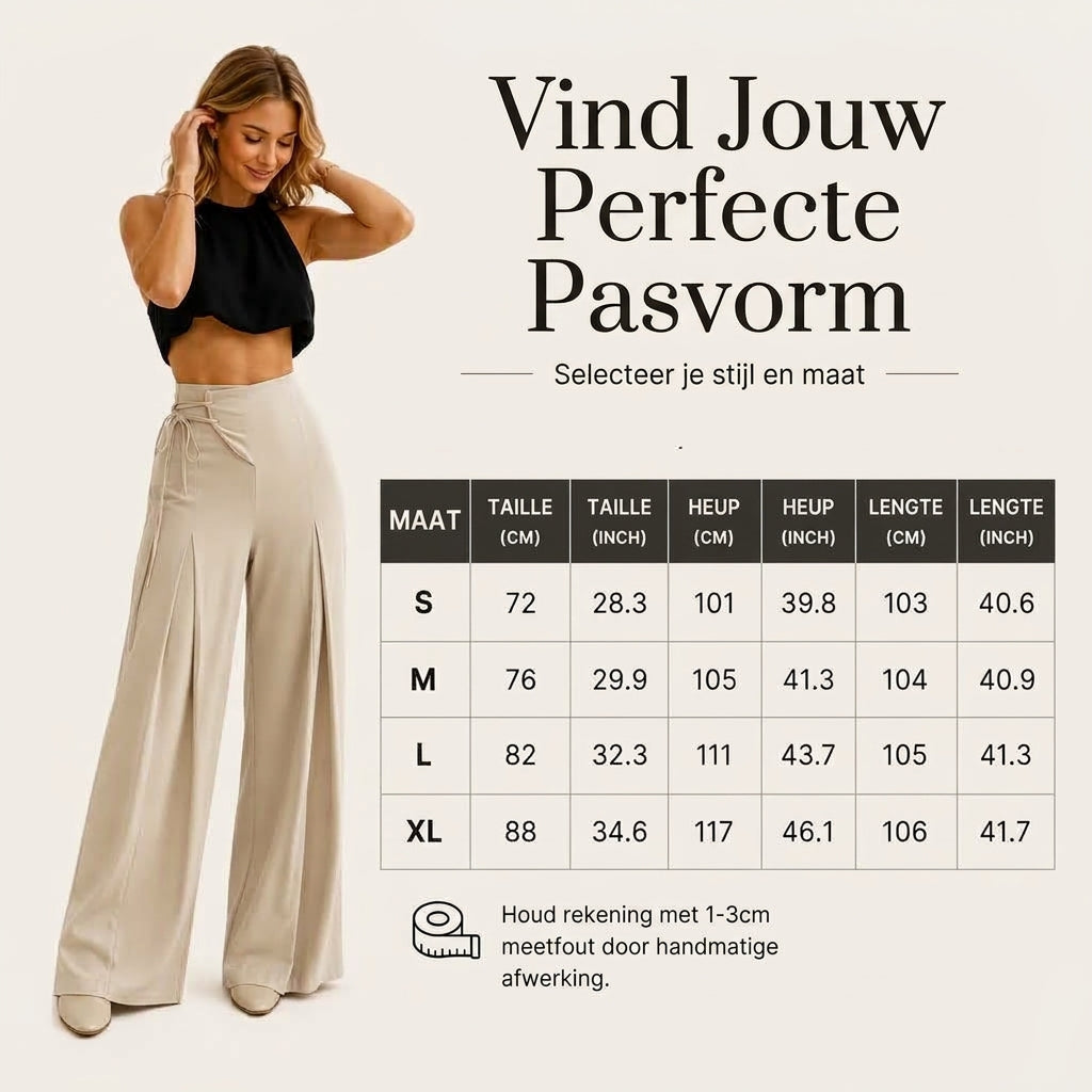 🔥 Vandaag Extra Voordelig - Casual damesbroek met hoge taille en wijde pijpen ✨ hoge taille wijde pijpen comfortabele dagbroek