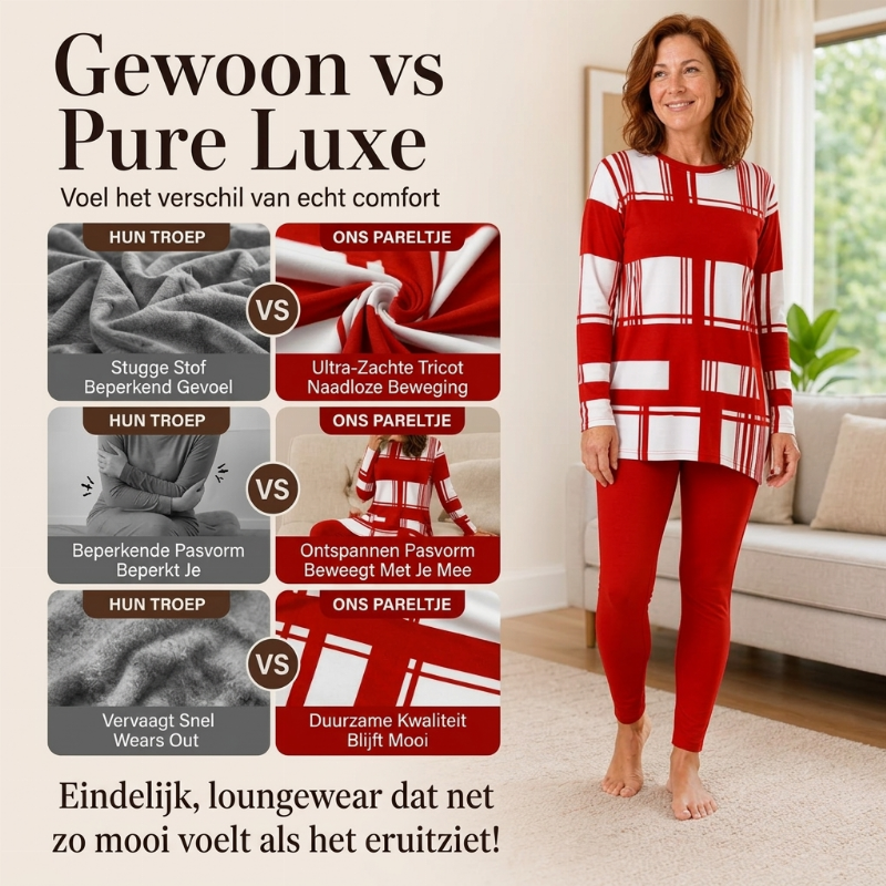 ✨ Damesset met bedrukte langemouwen top en leggings
