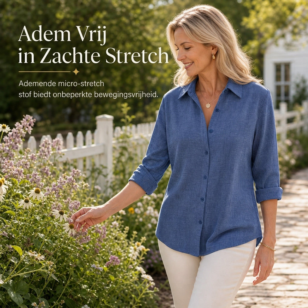 Stijlvolle casual damesblouse met lange mouwen en knoopsluiting ✨ knoopsluiting lange mouwen casual basismodel