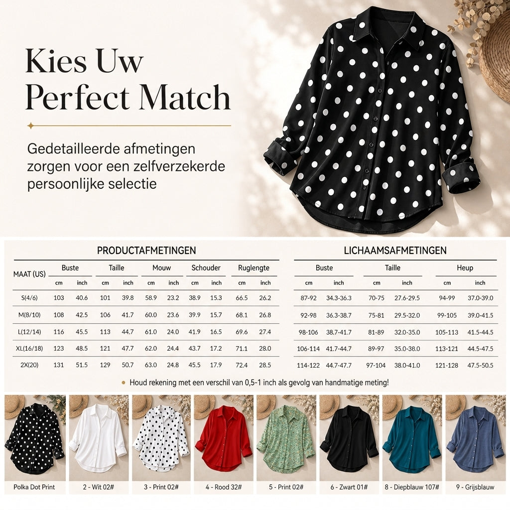Stijlvolle casual damesblouse met lange mouwen en knoopsluiting ✨ knoopsluiting lange mouwen casual basismodel