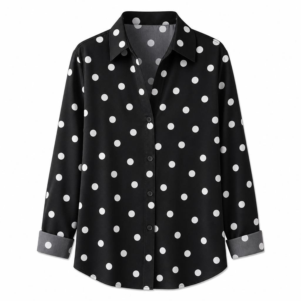 Stijlvolle casual damesblouse met lange mouwen en knoopsluiting ✨ knoopsluiting lange mouwen casual basismodel