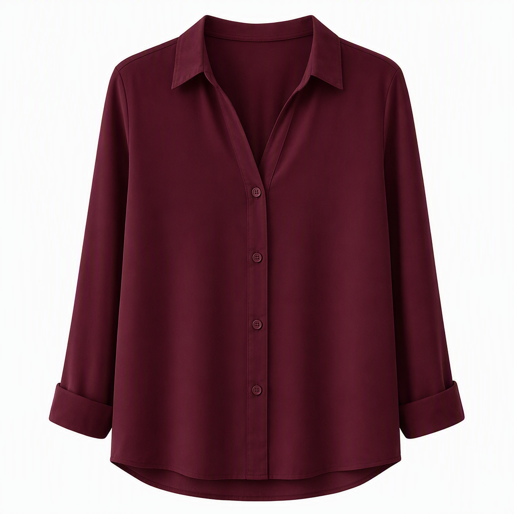 Stijlvolle casual damesblouse met lange mouwen en knoopsluiting ✨ knoopsluiting lange mouwen casual basismodel