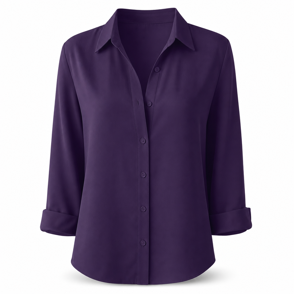 Stijlvolle casual damesblouse met lange mouwen en knoopsluiting ✨ knoopsluiting lange mouwen casual basismodel