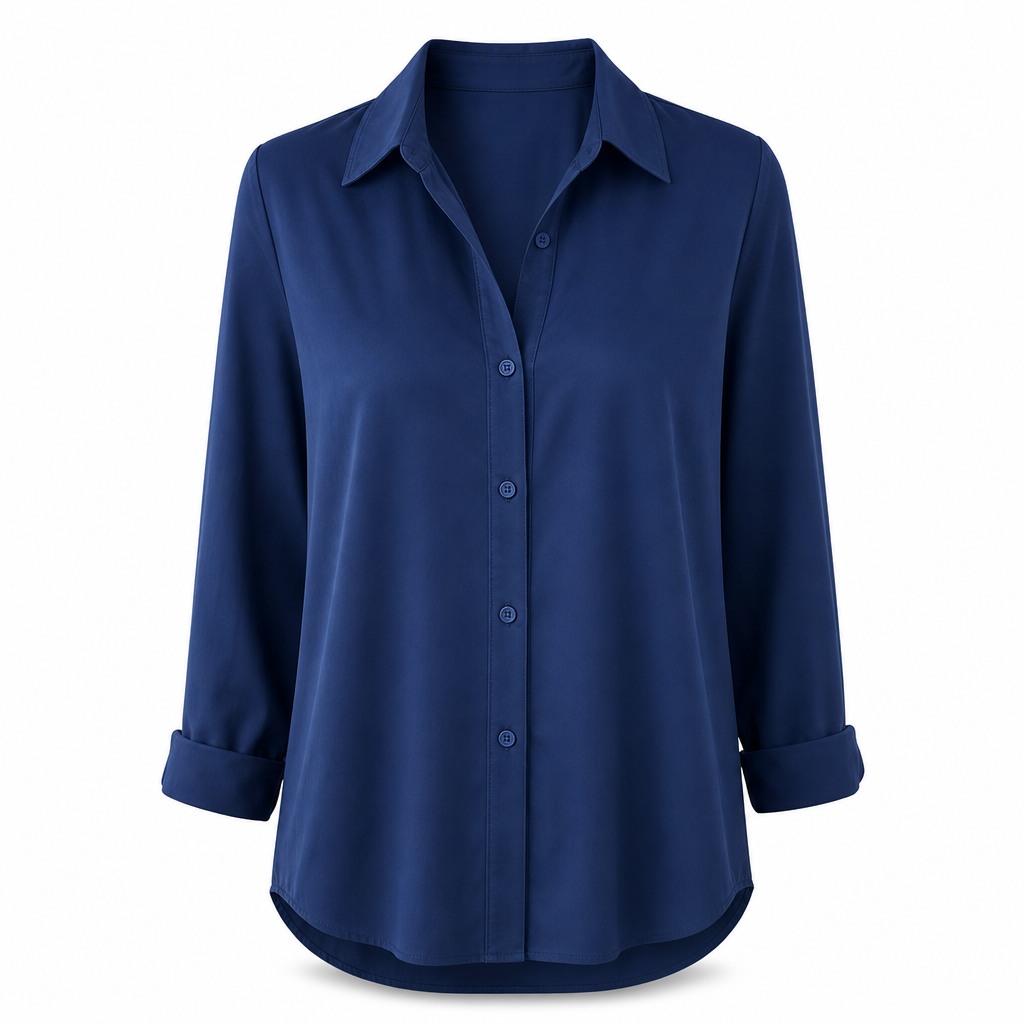 Stijlvolle casual damesblouse met lange mouwen en knoopsluiting ✨ knoopsluiting lange mouwen casual basismodel