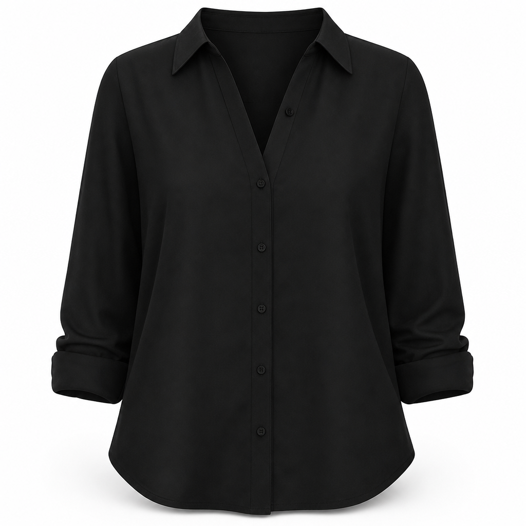 Stijlvolle casual damesblouse met lange mouwen en knoopsluiting ✨ knoopsluiting lange mouwen casual basismodel