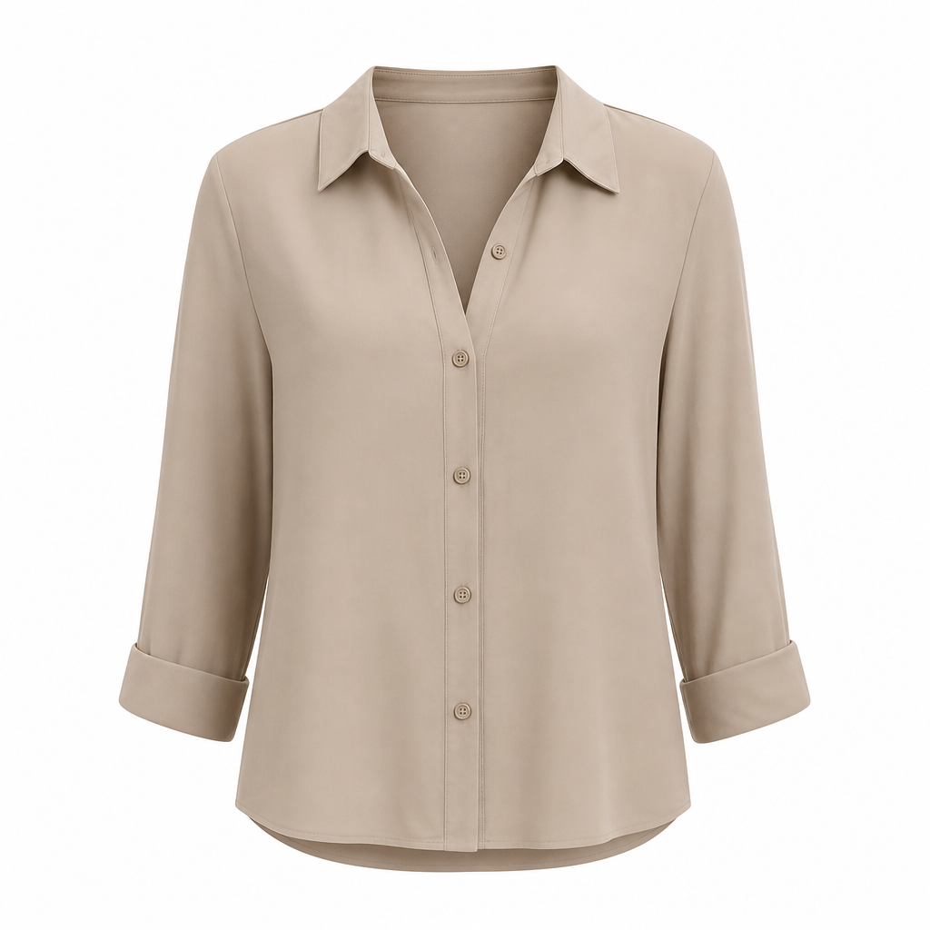 Stijlvolle casual damesblouse met lange mouwen en knoopsluiting ✨ knoopsluiting lange mouwen casual basismodel