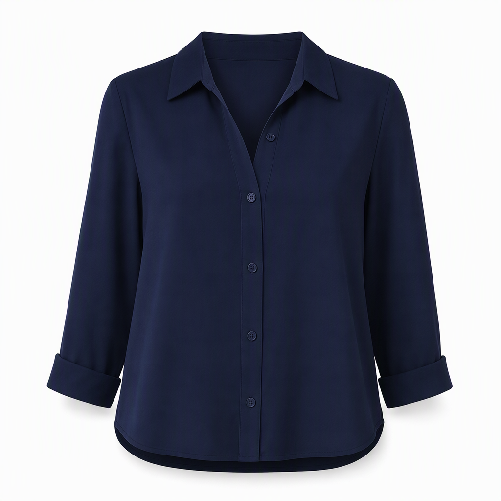 Stijlvolle casual damesblouse met lange mouwen en knoopsluiting ✨ knoopsluiting lange mouwen casual basismodel