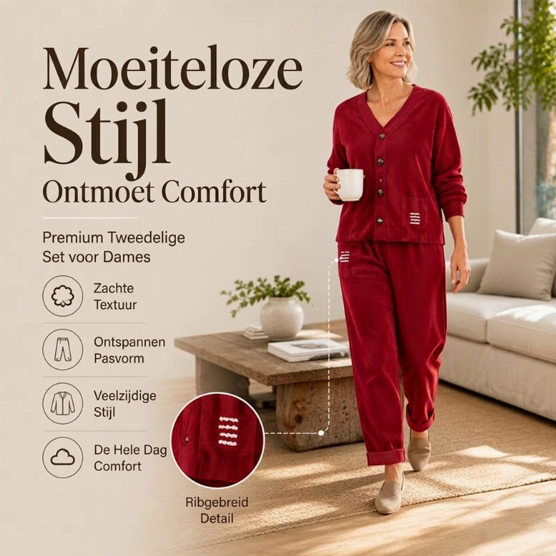 🔥Gratis verzending✈️Vrouwen casual corduroy 2-delige set