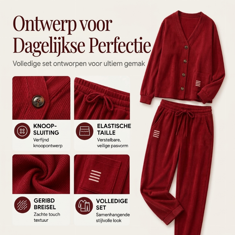 🔥Gratis verzending✈️Vrouwen casual corduroy 2-delige set