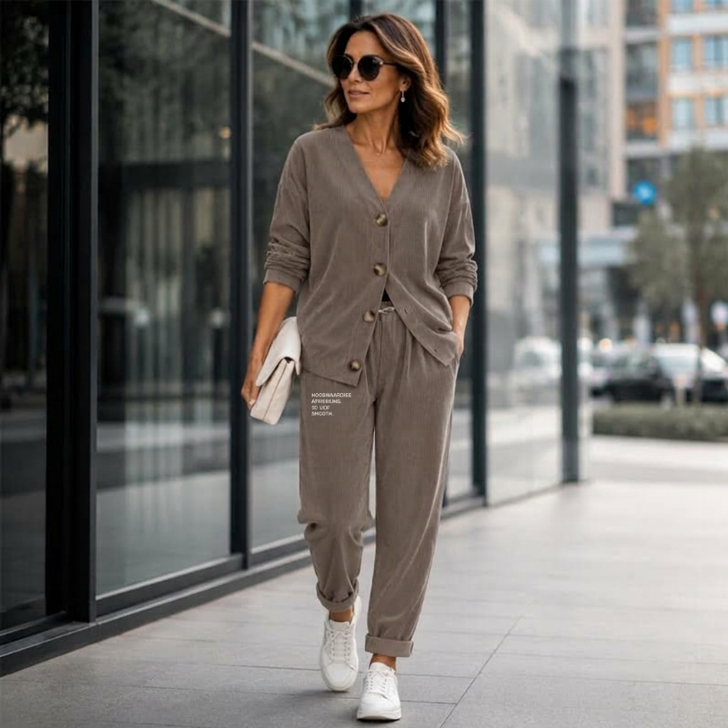 🔥Gratis verzending✈️Vrouwen casual corduroy 2-delige set
