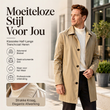 ✨ Nieuwe Look 💫 Minimalistische Herenjas met Enkele Rij Sluiting en Middellange Lengte – Stijlvol, Comfortabel & Tijdloos