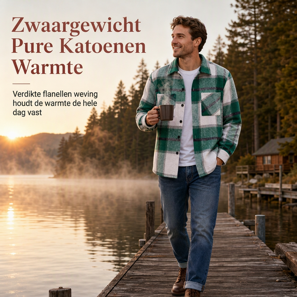 🟫👔 Casual geruit flanellen overhemd voor heren ✨ Zacht & comfortabel! 🎉