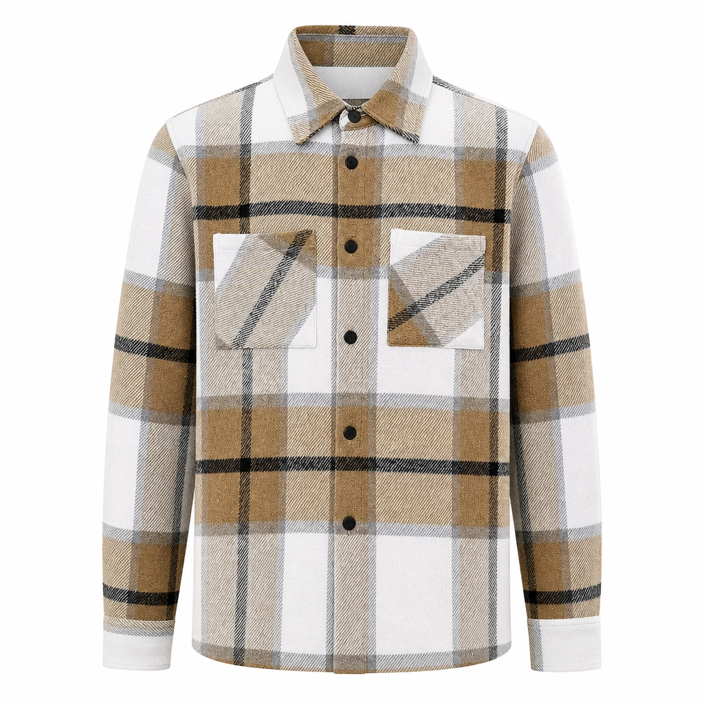 🟫👔 Casual geruit flanellen overhemd voor heren ✨ Zacht & comfortabel! 🎉