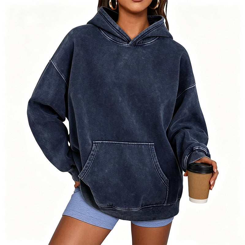 🔥Gratis verzending✈️Unisex Oversized Hoodie met Acid-Wash Look – Casual, Comfortabel & Trendy 🖤