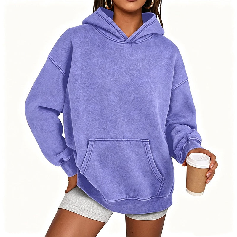 🔥Gratis verzending✈️Unisex Oversized Hoodie met Acid-Wash Look – Casual, Comfortabel & Trendy 🖤