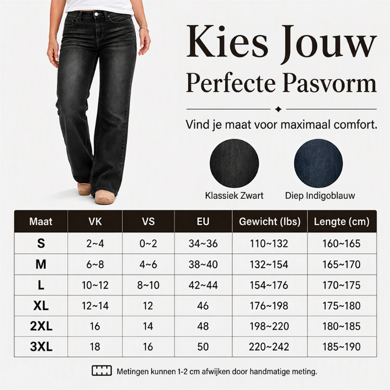 🔥Gratis verzending✈️Dames Hoge Taille Jeans met Wijde Pijpen en Stretch – Comfortabel Flatterend & Modieus