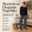 🔥Gratis verzending✈️Vrouwen Casual Set: Ronde Hals Top & Bedrukte Broek – Relaxed Kleurrijk en Complete Outfit