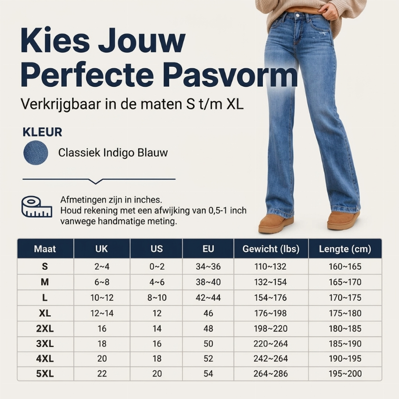 🔥 50% KORTING ✨ Dames Hoge Taille Stretch Jeans 👖 Casual Slim Fit Denim met Comfortabele Pasvorm