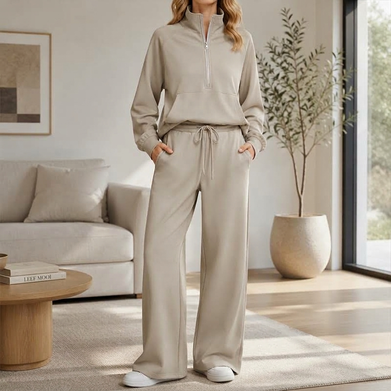 ✨ Comfort Favoriet 🤍 Dames Loungewear Set met Relaxed Pasvorm – Zacht, Casual & Perfect voor Elke Dag