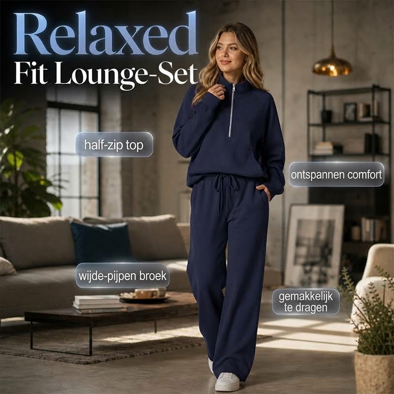 ✨ Comfort Favoriet 🤍 Dames Loungewear Set met Relaxed Pasvorm – Zacht, Casual & Perfect voor Elke Dag