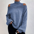 ✨ Elegante Herfstlook 🍂 Dames Gebreide Trui met Col & Off-Shoulder Design – Trendy, Comfortabel & Vrouwelijk 🤍