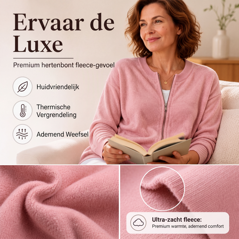 🔥Gratis verzending✈️ Casual Dames Gebreide Jas met Rits – Comfortabel, Zacht & Makkelijk te Combineren 🧥